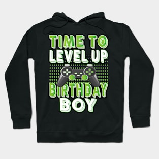 Time To Level Up Birthday Boy Video Game Lover Party design Hoodie